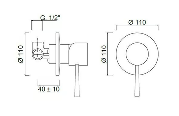 QUACK - F9115 - Single handle shower mixer by Rubinetteria Giulini - view 3